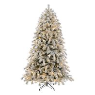 See more information about the 150cm (5 Foot) Warm White Prelit Snowy Ridge Pine 440 Tips Christmas Tree