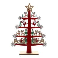 See more information about the Tree Festive Characters Standing Decoration Red 46cm