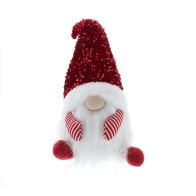 See more information about the Gonk Christmas Decoration Red with Sequin Pattern - 38cm