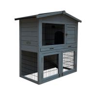 See more information about the Wensum FSC Wood 2 Storey Rabbit Hutch with Play Area Grey