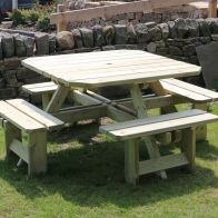 Croft Westwood 8 Seat Square Picnic Table