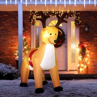 See more information about the Homcom Lighted Christmas Inflatable Reindeer Blow Up Outdoor Decoration for Garden