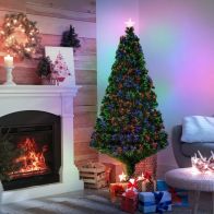 See more information about the 5FT Pre-Lit Fibre Optic Artificial Christmas Tree Holiday Xmas Décor with Tree Topper Multi-Colour