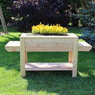 See more information about the Garden Planter Larch Rectangular 3 Shelf by Shire - 82cm