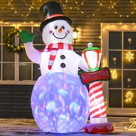 See more information about the Homcom Christmas Inflatable Snowman with Street Lamp Lighted for Home Indoor Outdoor