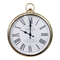 See more information about the Pocket Watch Clock Metal Gold Wall Mounted Battery Powered - 36cm