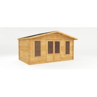 See more information about the Mercia 16' 10" x 11' 3" Apex Log Cabin - Premium 28mm Cladding Log Clad