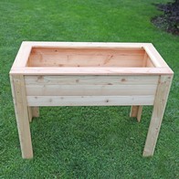 See more information about the Garden Planter Larch Rectangular Stef by Shire - 80cm