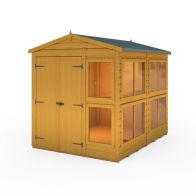 See more information about the Shire Sun Hut 7' 9" x 6' 1" Apex Potting Shed - Classic Coated Shiplap