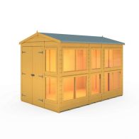 See more information about the Shire Sun Hut 9' 9" x 6' 1" Apex Potting Shed - Premium Coated Shiplap