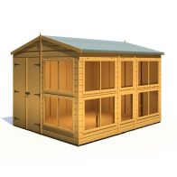 See more information about the Shire Sun Hut 9' 9" x 8' Apex Potting Shed - Premium Coated Shiplap