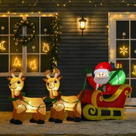 See more information about the 8ft Christmas Inflatable Santa Claus on Sleigh