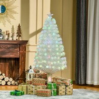 See more information about the 5FT Prelit Artificial Christmas Tree with Fiber Optic LED Light