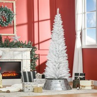 See more information about the 6FT Artificial Pine Pencil Slim Tall Christmas Tree with 390 Branch Tips Xmas Holiday Décor with Stand White