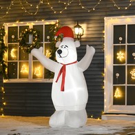 See more information about the 6ft Tall Outdoor Inflatable Bear Airblown Projection Holiday Christmas Lawn Décor