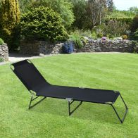 See more information about the Essentials Powder Coated Garden Patio Sun Lounger by Croft