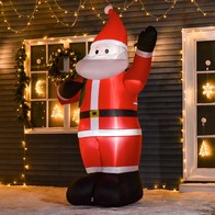 See more information about the Homcom 2.4m LED Polyester Santa Claus Christmas Inflatable